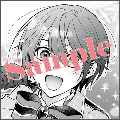 4Pリーフレット 描きおろしマンガ2P「もしもハジメがアイドルだったら…」